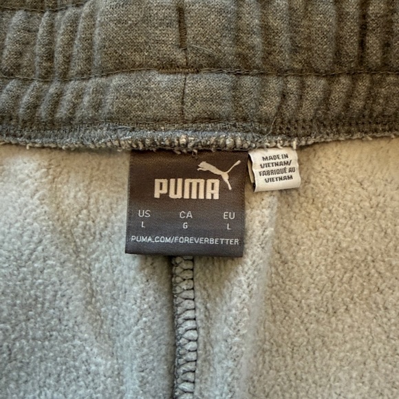 Puma Gray Fleece-Lined Sweatpants - Picture 3 of 7